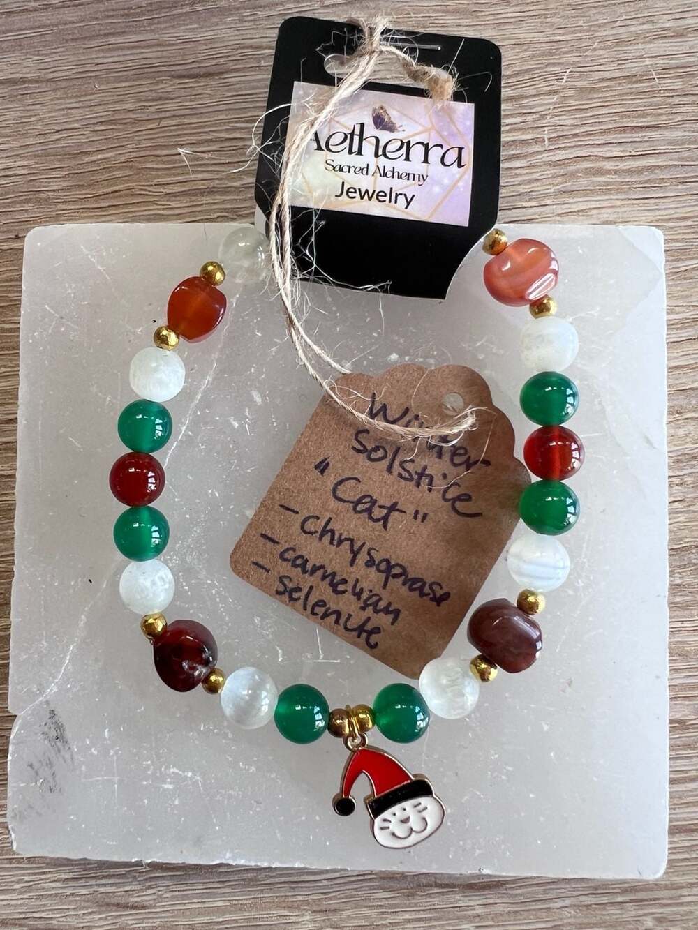 Aetherra Sacred Alchemy Winter Solstice Cat Gemstone Bracelet